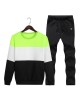 Color Block Blouson Knit Suit